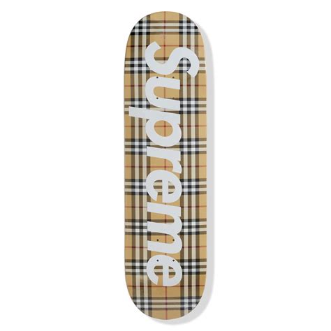 burberry supreme skateboard|burberry skateboard deck beige.